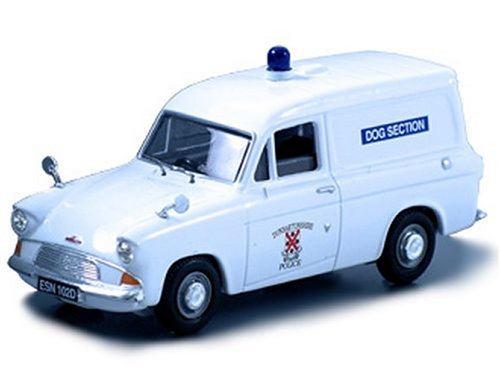 Diecast Model Ford Anglia Van (Dunbartonshire Police Dog Section) in White (1:43 scale)
