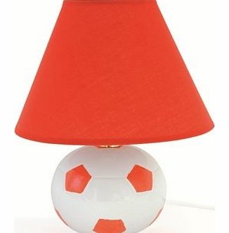 LLOYTRON  L3118RD 40 Watt Football Ceramic Table Lamp with Shade, Red