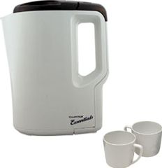 Lloytron Travel Kettle with Cups - Cream/Grey