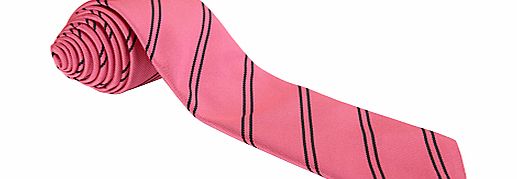 Lochinver House School Senior Tie, Pink/Black