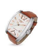 Locman Panorama - Men` Brown Ostrich Band Automatic Date Watch