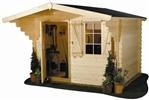log Cabin Model JARVI: 8and#39;10x7and39;4 (2.70x2.24m) - Natural Pine
