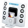 White iStation 8 Speakers and Docking Station