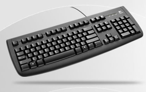 logitech Deluxe 250 Keyboard USB - Black