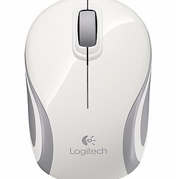 Logitech M187 Mini Wireless Mouse, White
