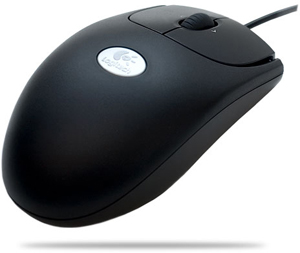 logitech RX250 Optical Mouse USB/PS/2 - Black