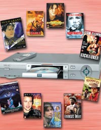 (LG) Multi Region DVD Player & 10 GREAT DVD Movies