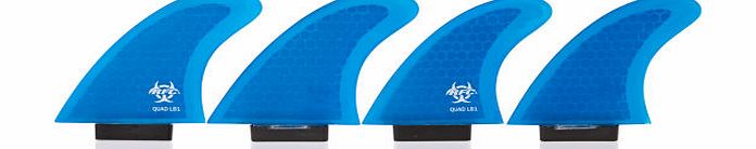 Lokbox LB1 Blue Quad Fin Set - Small