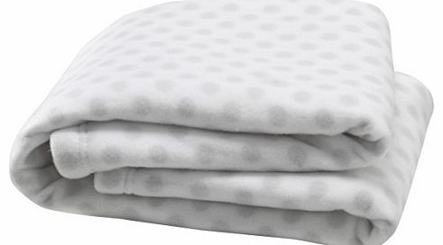 Luxury Spotted Fleece Blanket (120 x 150 cm, White)
