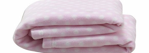 Lollipop Lane Luxury Spotted Fleece Blanket (70 x 90 cm, Pink)
