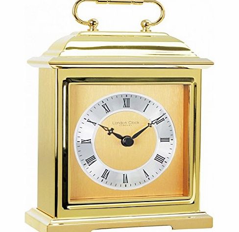 London Clock Company Solid Brass Heavy Metal Traditional Carriage Mantel / Mantle Clock by London Clock Company