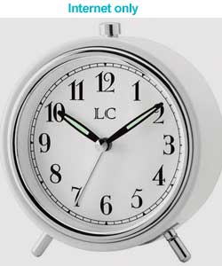 White Metal Alarm Clock
