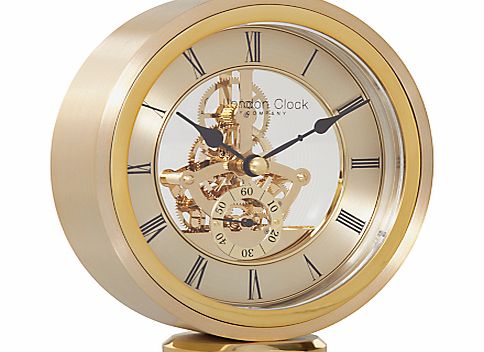 Round Carriage Clock, Gold