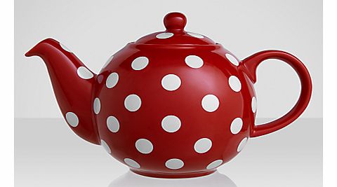 Red and White Spot Teapot