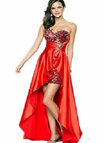 LondonProm LL3 Short long Evening Dresses party full length prom gown ball dress robe (10, RichRed)