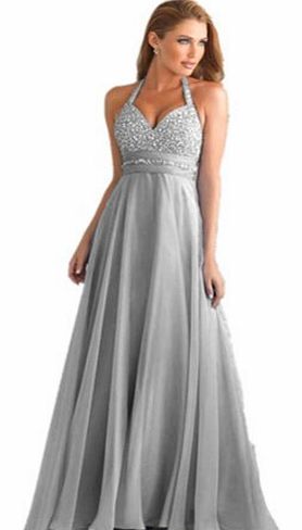 TL8 Evening Dresses party full length prom gown ball dress robe (14, STONE SILVER)