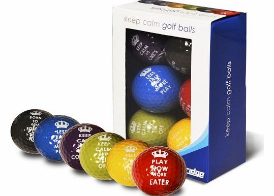 Longridge Keep Calm Balls (Pack of 6) - Multicoloured