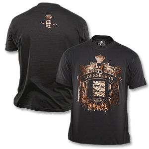 Three Lions T-Shirt - Black/Bronze Logo