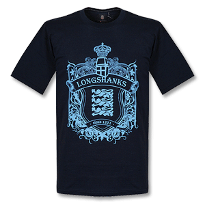 Three Lions T-Shirt - Navy/Sky Logo