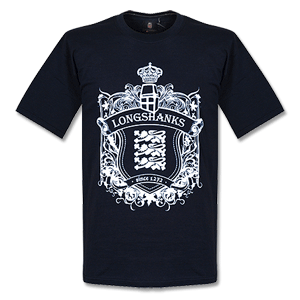 Three Lions T-Shirt - Navy/White Logo