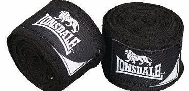 Lonsdale Boxing Heavy Duty Hand Wraps Sparring Stretch Handwraps Blk/wht 3.5m