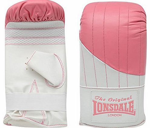 Lonsdale Leather Bag Mitts Ladies Pink -