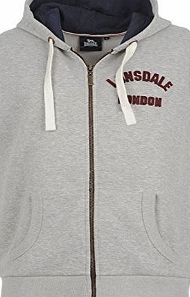 Lonsdale Mens Gym Sports Hooded Gillet Hoody Sleeveless Cuffed Top Marl Grey M