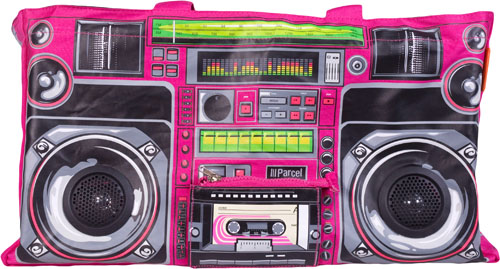 Ghettoblaster Bag With Speakers in Pink from Loop NC
