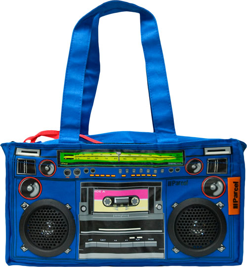 Mini Boom Box Bag With Speakers in Electric Blue