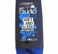 LOreal  Studio Wet and Sleek Wet Look Gel Strong Hold 200ml