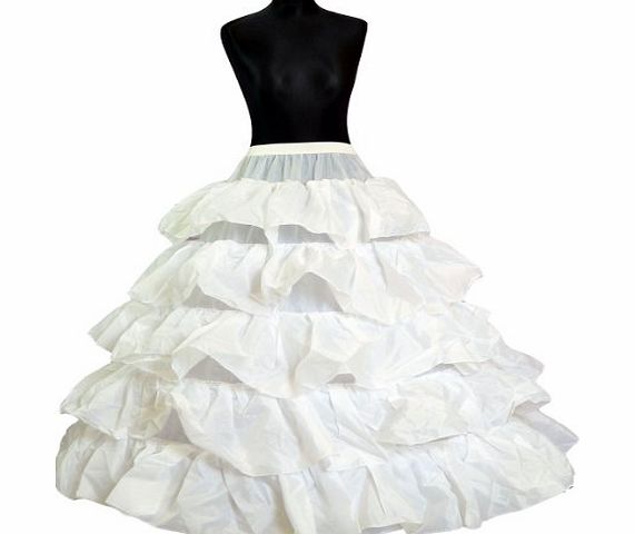 Lorembelle 4 hoop 5 overlay extra large ruffled Wedding Bridal Crinoline Petticoat underskirt