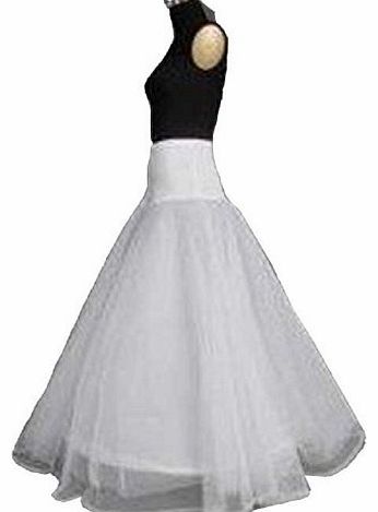 A-line Crinoline Wedding bridal Petticoat waistcoats 1 hoop 2 tier netting full length underskirt