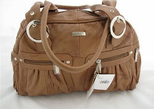 new ladies tan leather shoulder bag handbag