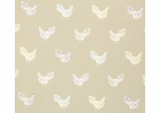 Chicken Licken PVC Tablecloth Fabric, Pastel