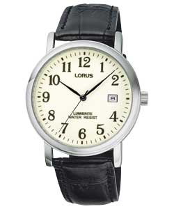 Lorus Gents Lumibrite Leather Strap Watch