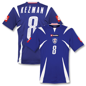 Lotto 06-07 Serbia and Montenegro Home Shirt   No.8 Kezman