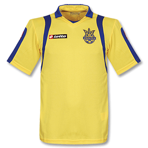 08-09 Ukraine Home Shirt Yellow/Blue