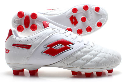 Lotto Stadio Potenza II 300 FG Football Boots White/Red