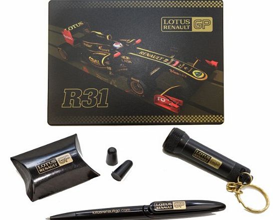 COMBO Formula One 1 Lotus Renault GP F1 NEW! Mousemat Earplugs Torch Keyring Pen
