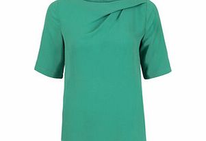Louche Babette green short-sleeved blouse