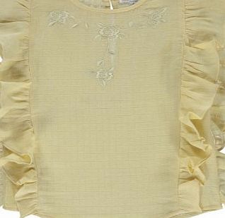 Louis Louise Clara Embroidered Blouse Pale yellow `2 years,4
