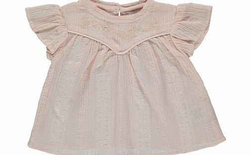 Louis Louise Laure Embroidered Blouse Pale pink `3 months,6