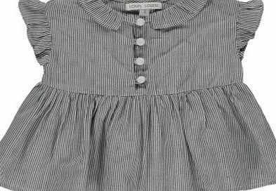 Louis Louise Vivi Lurex Striped Blouse Noir `3 months,6
