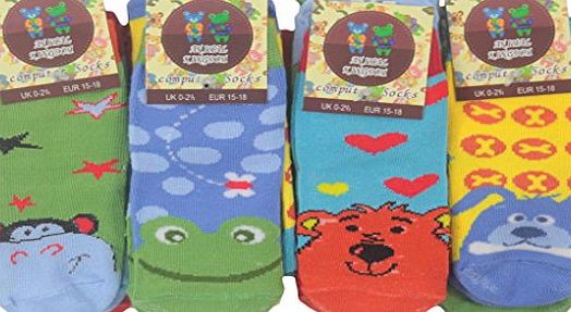 12pairs Boys Girls Kids Design Pattern Character Trainer Liner Summer Socks UK Shoe Size 3-5