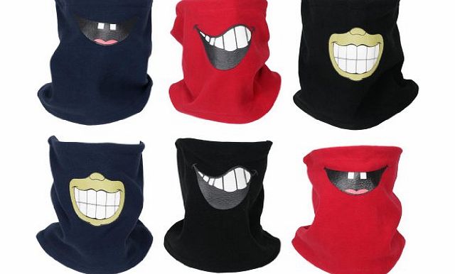 Louise23 Boys Winter Funky Teeth Design Snood Neck Warmer Beanie Hat Xmas Gift Idea Navy Goofy