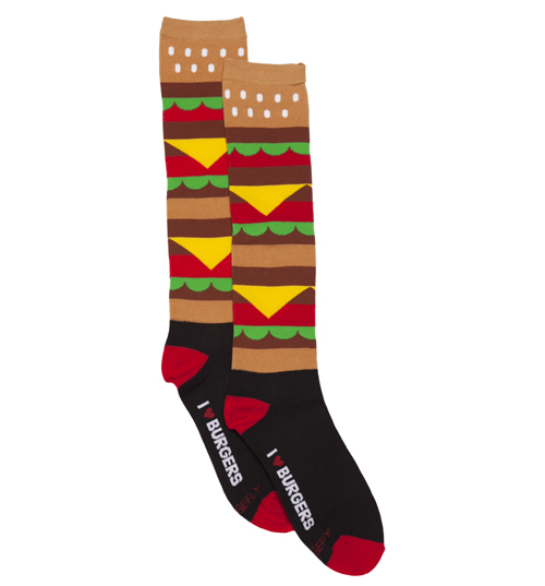 Burger Knee Socks from Loungefly
