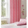 Heart Lined - Girls Pink Curtains