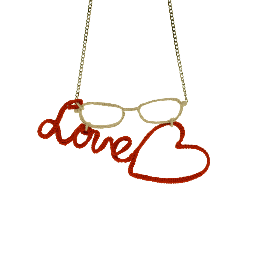 Love is Blind Necklace - Red