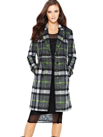 Luxury Mohair Check Crombie Coat