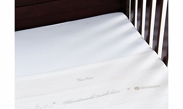 LOVE2SLEEP WHITE FLANNELETTE PU WATERPROOF MATTRESS PROTECTOR : NON NOISY (CRINKLE FREE). 100 COTTON COT BED SIZE 70 X 140 CM